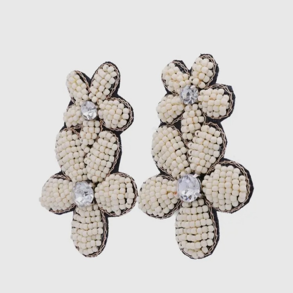 Beaded flower earrings